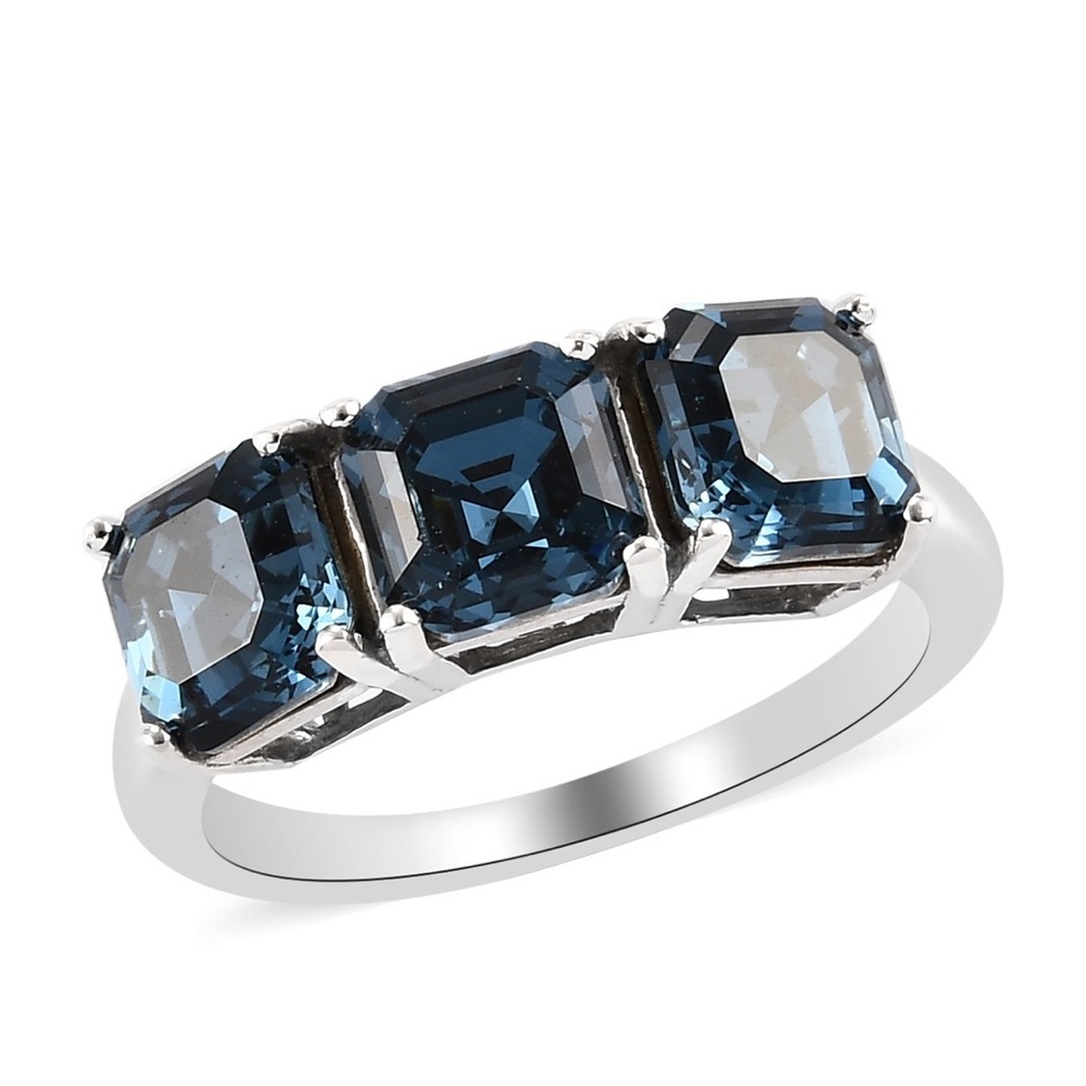 Swarovski Blue and Silver Ring
